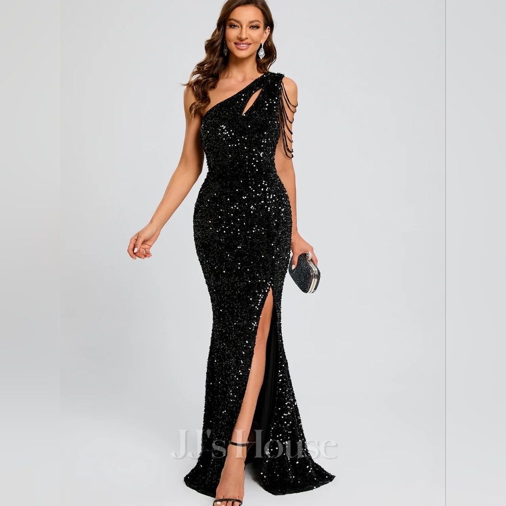 Black Sequin gown